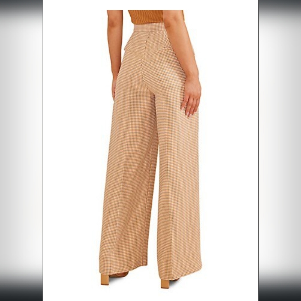 MINKPINK High Waisted Houndstooth Tailored Pants